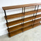 1960's Mid Century Solid Teak Laranda Three Bay Open Shelves