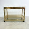 1970's Hollywood Regency Style Gold Drinks Trolley Or Side Table By Pierre Vandel Paris