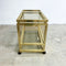 1970's Hollywood Regency Style Gold Drinks Trolley Or Side Table By Pierre Vandel Paris