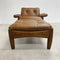 Mid Century Brazilian Rosewood And Leather Armchair and Footstool