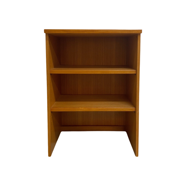 Vintage Parker Teak Compact Bookshelf Cabinet Original Sticker