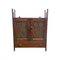 Antique English Westmoreland Cabinet With Celtic Carved Design