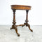 Antique Victorian Chess Table with Storage