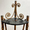 Antique Victorian Tiger Cane and Japanese Lacquer Corner Shelf