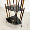 Antique Victorian Tiger Cane and Japanese Lacquer Corner Shelf