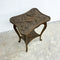 Arts And Crafts Antique Floral Carved Side Table Or Console