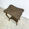 Arts And Crafts Antique Floral Carved Side Table Or Console