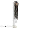 Contemporary Marble Base Lamp with Handmade Leather Strap Shade.