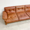 Coronado 3 Seater Sofa Lounge In Tan Leather By Tobia Scarpa For B&B Italia c1960s