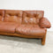 Coronado 3 Seater Sofa Lounge In Tan Leather By Tobia Scarpa For B&B Italia c1960s