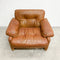 Coronado Lounge Armchair In Tan Leather By Tobia Scarpa For B&B Italia c1960s