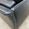 Danish Black Leather Two Seater Lounge