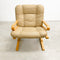 Mid Century Norwegian "Kengu" Leather And Bentwood Armchair