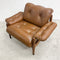 Mid Century Brazilian Rosewood And Leather Armchair and Footstool