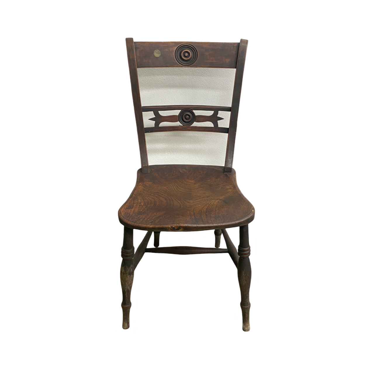 Antique Early 19th Century Elm Dining Chair