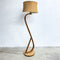 Early Mid Century Rattan Cane Floor Lamp 1950s