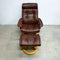 Ecornes Norwegian Stressless Leather Recliner Armchair With Footstool