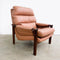 Mid Century Tessa T21 Armchair Salmon Pink With Footstool