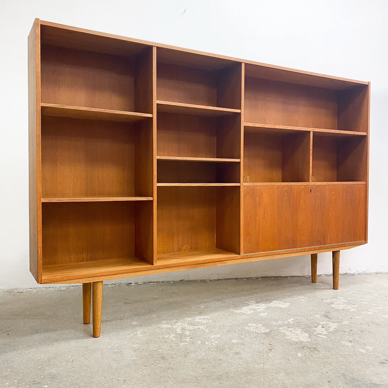 Mid Century Modern Danish Teak Open Bookcase