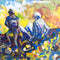 Framed Acrylic Painting 'Picnic At Hyde Park' By Sue Bellomo