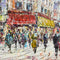 Vintage Framed French Street Paris Scene Oil On Canvas