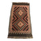 Hand Woven Wool Kilim Rug Brown Trim