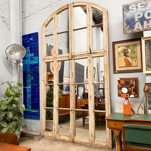 Unique Vintage Mirrored French Doors