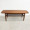 Mid Century Parker Lip End Teak Coffee Table - Restored