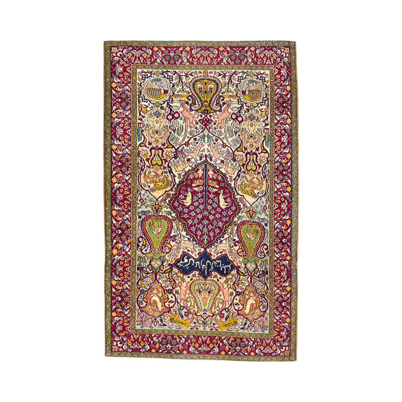 Vintage Persian Rug With Intricate Pattern