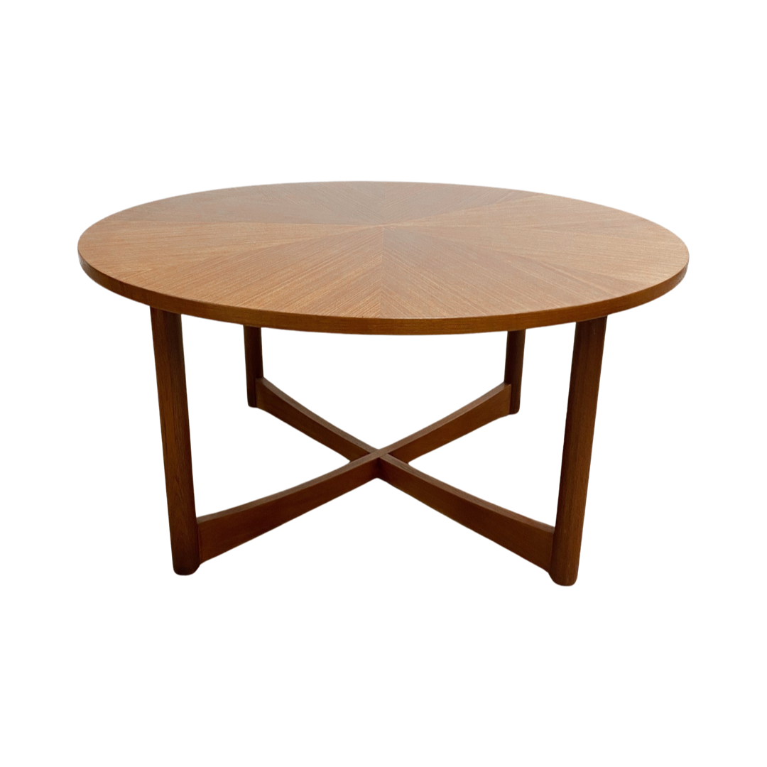 Rare Mid Century Parker Round 'Sundial' Teak Coffee Table