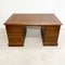 Vintage Twin Pedestal Leather Top Desk