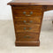 Vintage Twin Pedestal Leather Top Desk