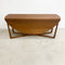Rare Mid Century Solid Teak Danish Drop Side Gate Leg Dining Table - Restored