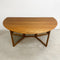 Rare Mid Century Solid Teak Danish Drop Side Gate Leg Dining Table - Restored