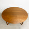 Rare Mid Century Solid Teak Danish Drop Side Gate Leg Dining Table - Restored