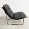 Mid Century Ingmar Relling Black Leather Armchair Chair
