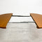 Mid Century Danish Teak Round Dining Table With Two Extension Leafs