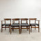 Set of 6 Mid Century Spade Back Dining Chairs