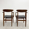 Set of 6 Mid Century Spade Back Dining Chairs
