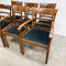 Six Art Deco Mahogany Framed Ladder Back Dining Chairs - New Upholstery