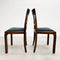 Six Art Deco Mahogany Framed Ladder Back Dining Chairs - New Upholstery