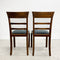 Six Art Deco Mahogany Framed Ladder Back Dining Chairs - New Upholstery