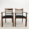 Six Art Deco Mahogany Framed Ladder Back Dining Chairs - New Upholstery