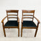 Six Art Deco Mahogany Framed Ladder Back Dining Chairs - New Upholstery