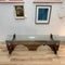 Large Bespoke Reclaimed Wooden And Glass Top Coffee Table
