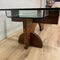 Large Bespoke Reclaimed Wooden And Glass Top Coffee Table