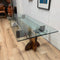 Large Bespoke Reclaimed Wooden And Glass Top Coffee Table