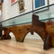 Large Bespoke Reclaimed Wooden And Glass Top Coffee Table