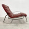 Sumptuous Mid Century Leather Chrome Rocker Chair
