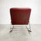 Sumptuous Mid Century Leather Chrome Rocker Chair